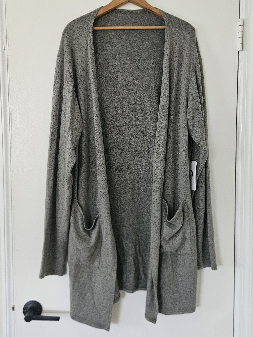 Zyia Active Womens Boyfriend Cardigan 3XL XXXL Lounge Pockets Long Line Comfy